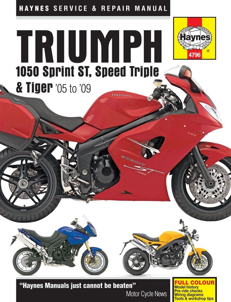 Haynes Manual Triumph 1050 Sprint ST, Speed Triple & Tiger 05-13