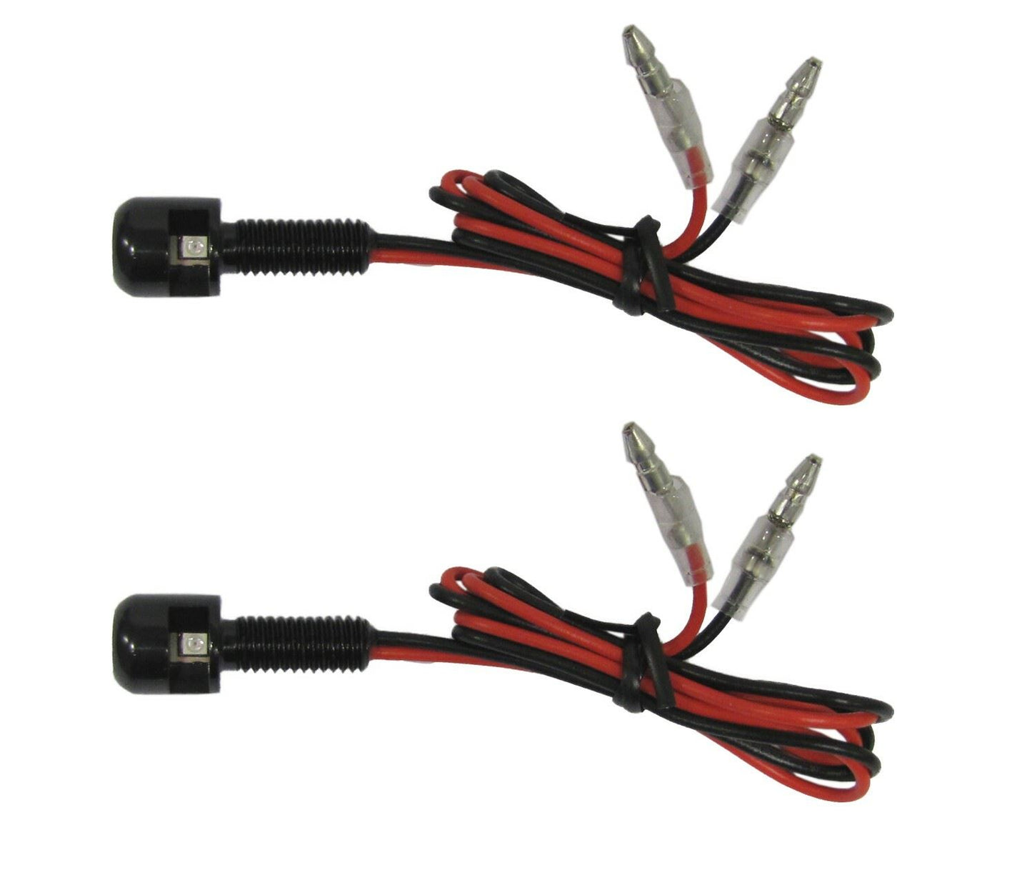 Complete Indicator LED Amber Black Bullet Style with Stem 14mm x 18mm
