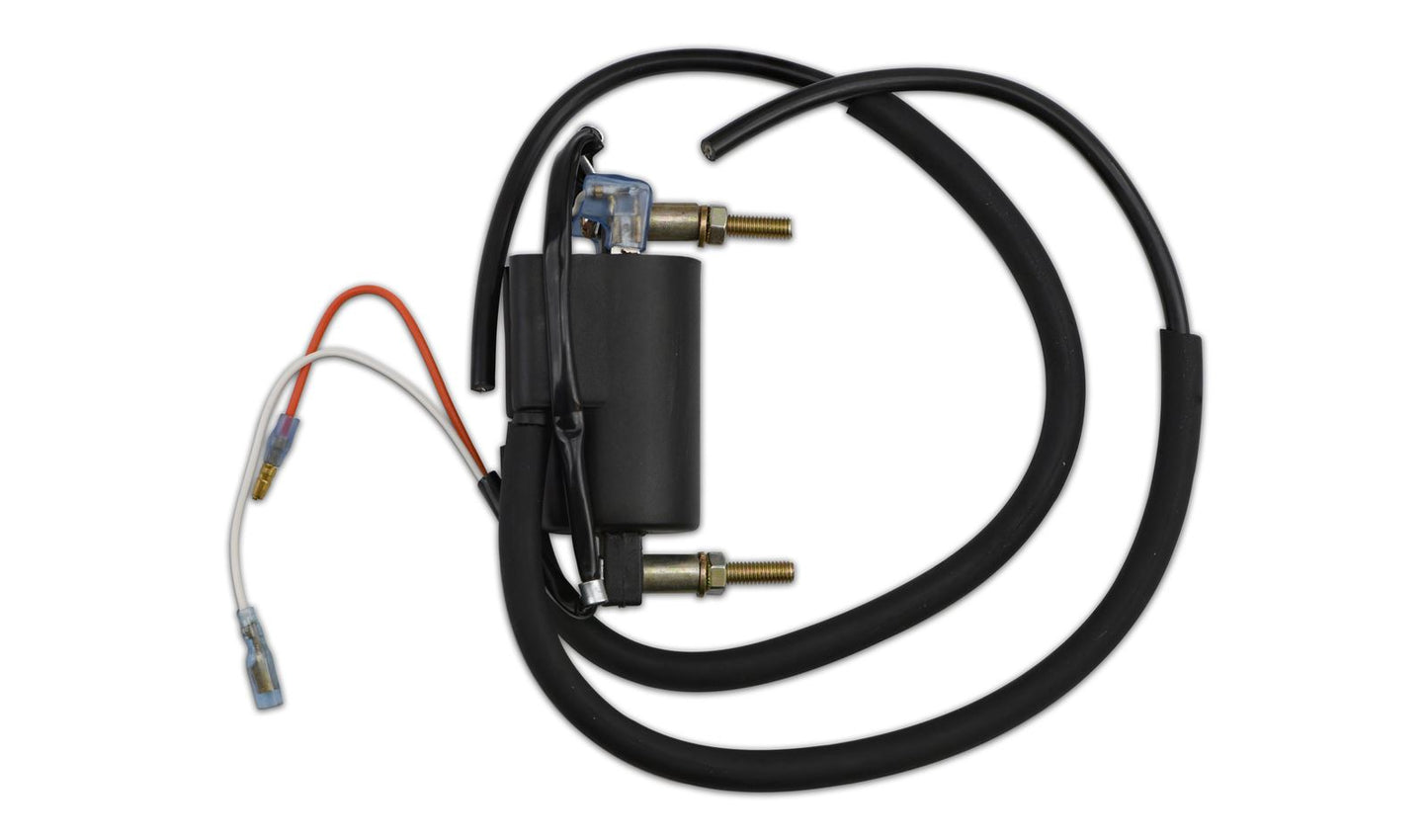 Ignition Coil 12v Points Twin Lead 2 Wires (90mm Centres) (P: 5.11Oh, S: 17.55KOh)
