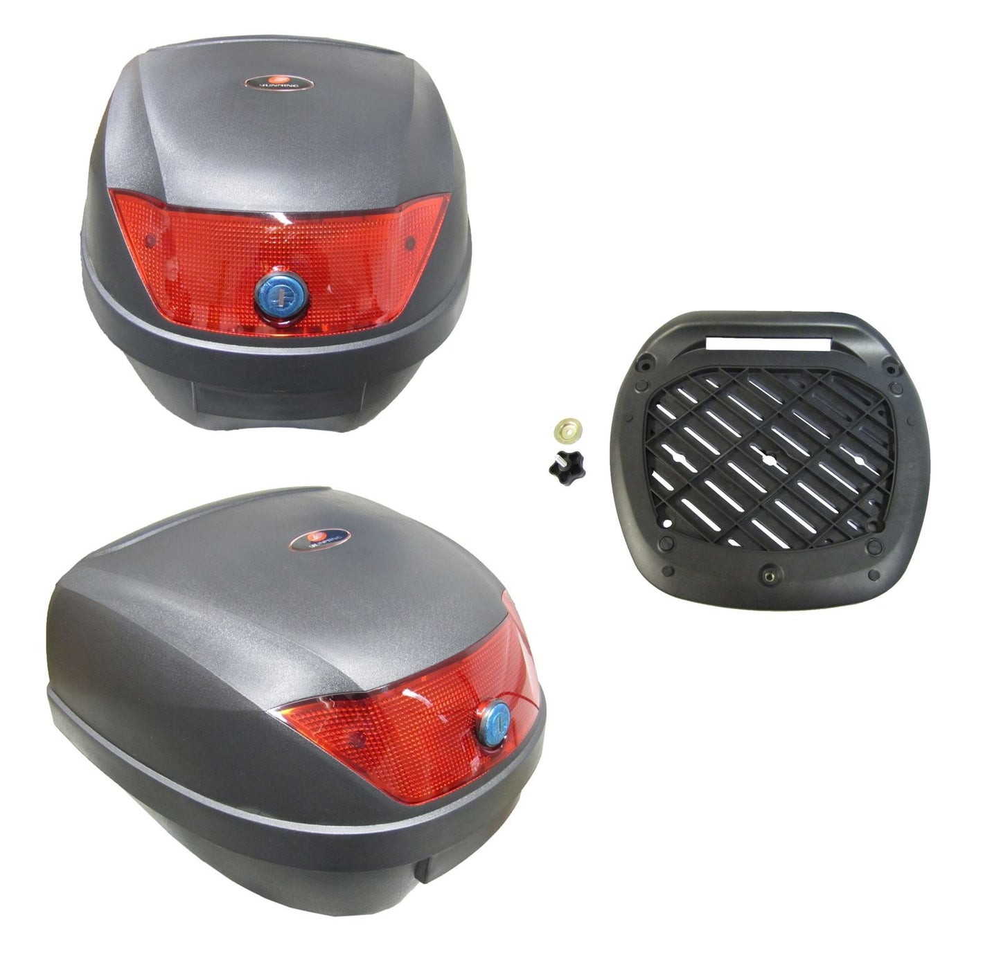 Top Box Medium 28L (Fits 1 Helmet) With Detachable Rack [See comments for fittings]