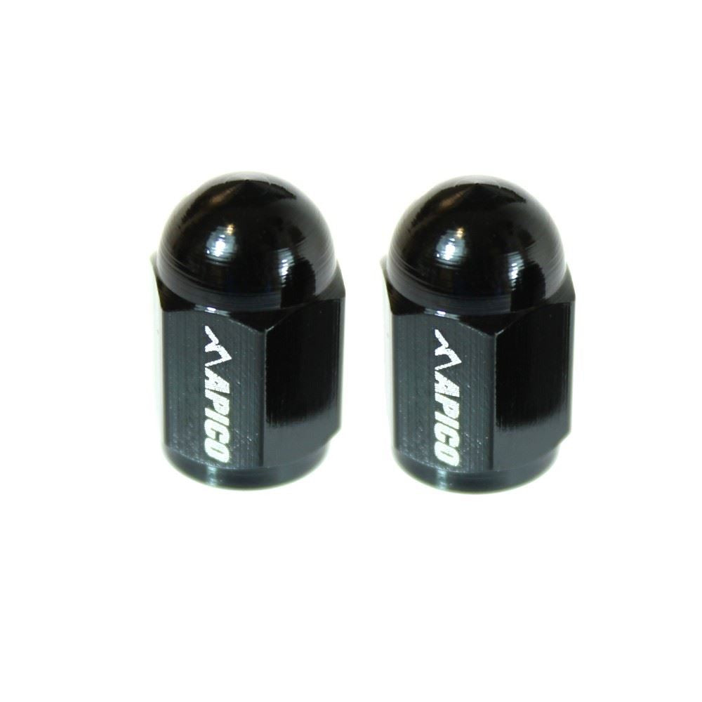 CNC aluminium valve caps black