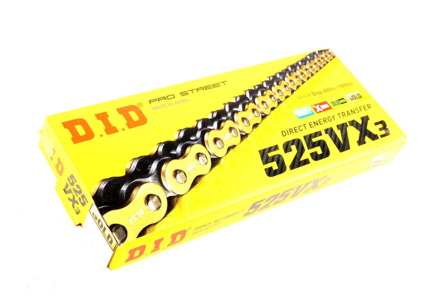 Chain DID 525VXGB-114 X-Ring(Gold)