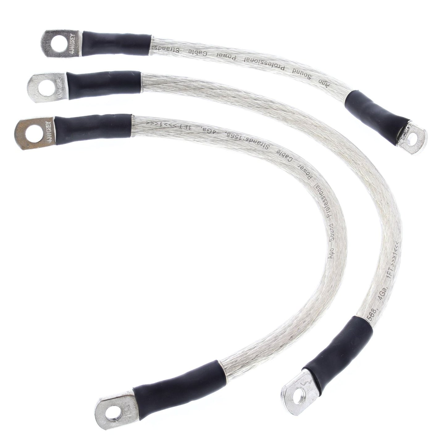 Battery Cable Kit Clear Harley FLHP Police Road King 2007, FLHPE Police Road King 2007, FLHPEI Police Road King 2003, FLHPI Police Electra Glide STD 2003, FLHR Road King 94-98, FLHR Road King 00-06, FLHR Road King 07-08, FLHR Road King Classic 19