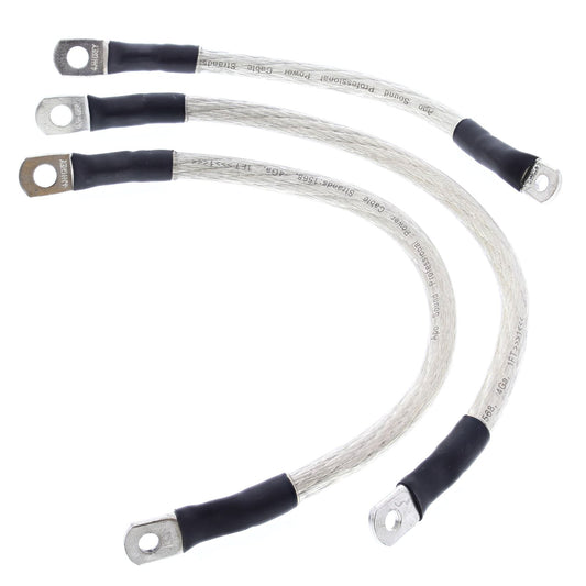 Battery Cable Kit Clear Harley FLHP Police Road King 2007, FLHPE Police Road King 2007, FLHPEI Police Road King 2003, FLHPI Police Electra Glide STD 2003, FLHR Road King 94-98, FLHR Road King 00-06, FLHR Road King 07-08, FLHR Road King Classic 19