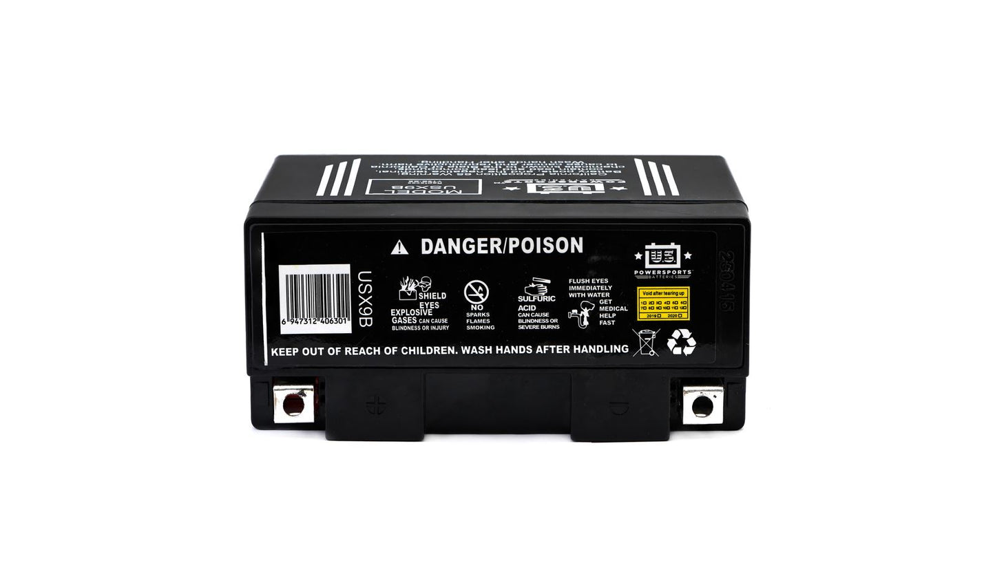 MTX Power/ US Powersports Battery XT9B-4/ USX9B Sealed 12v 9.0AH CCA:140A L:151mm H:105mm W:69mm CT9B-4, CT9B-BS