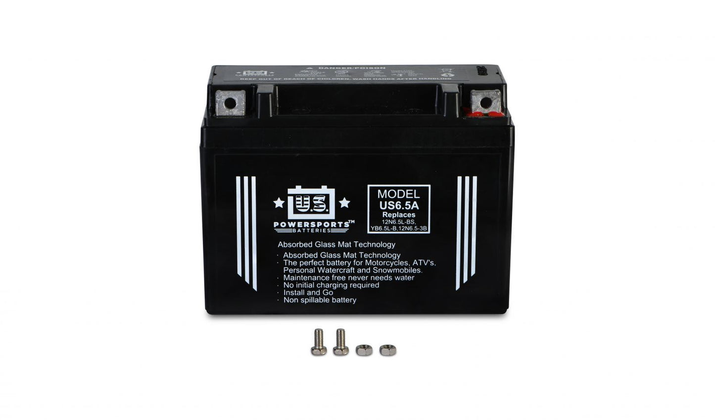 MTX Power/ US Powersports Battery XT6.5L/ US6.5A Sealed 12v 6.5AH CCA:85A L:138mm H:102mm W:66mm 12N6.5L-BS, CB6.5L-B, 12N6.5-3B, CTX6.5L