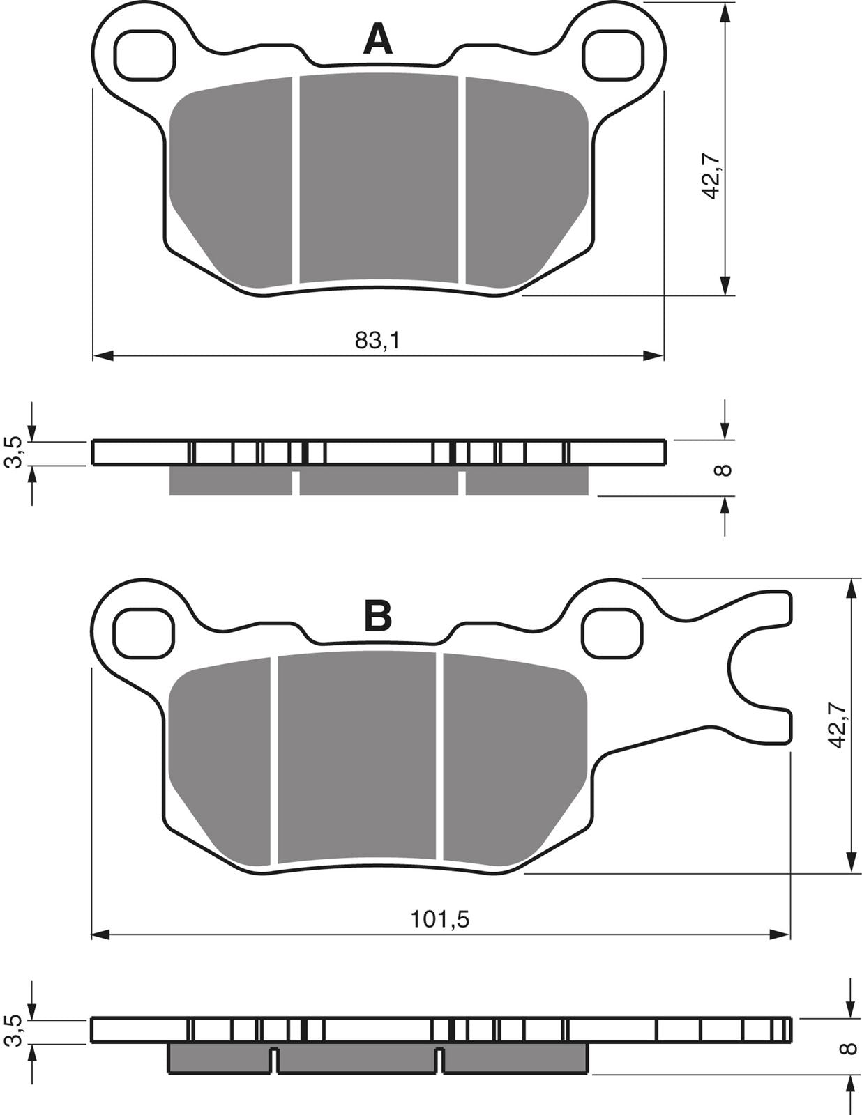 Goldfren Brake Pads AD377, FA684