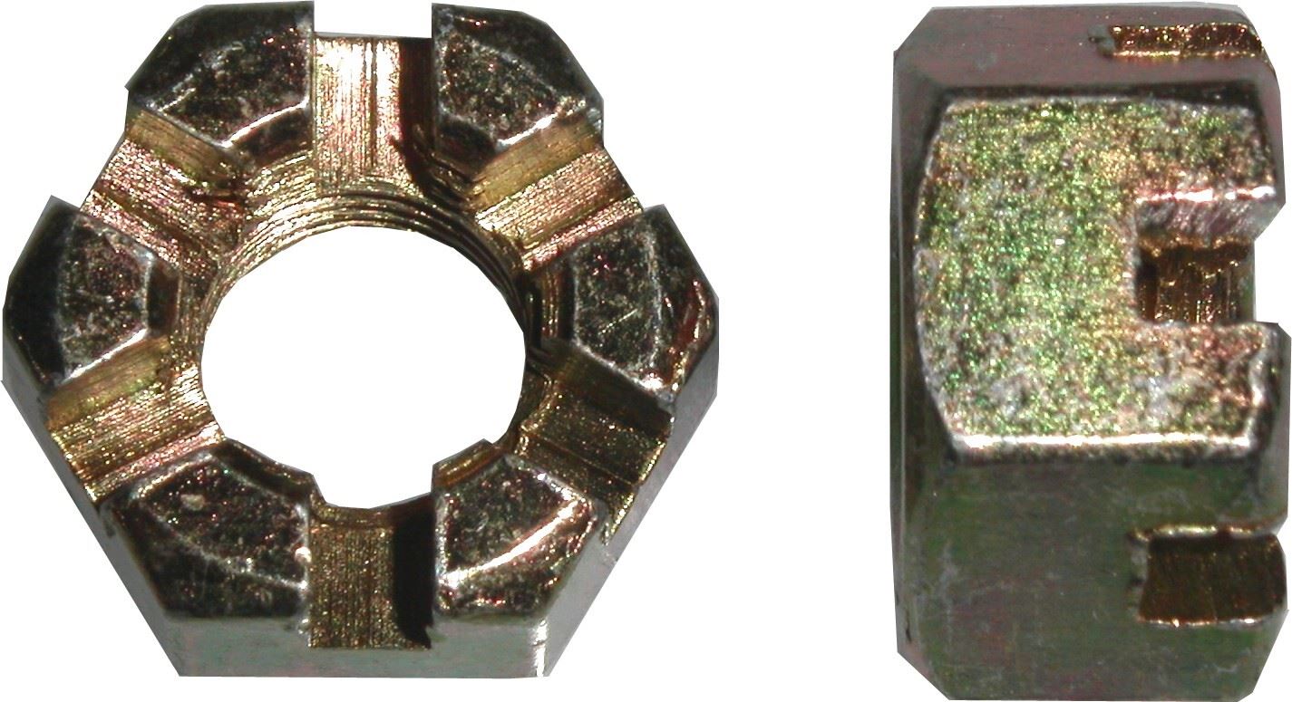 Nuts Castle 16mm Thread Uses 21mm Spanner (Pitch 2.00mm) (Per 20)