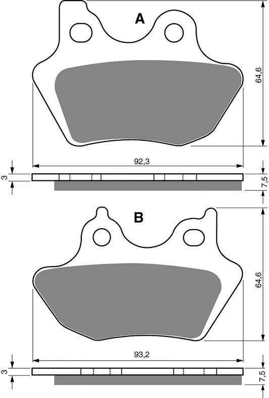 Goldfren Brake Pads S33-181, FA299, SBS750, FDB2097, VD71