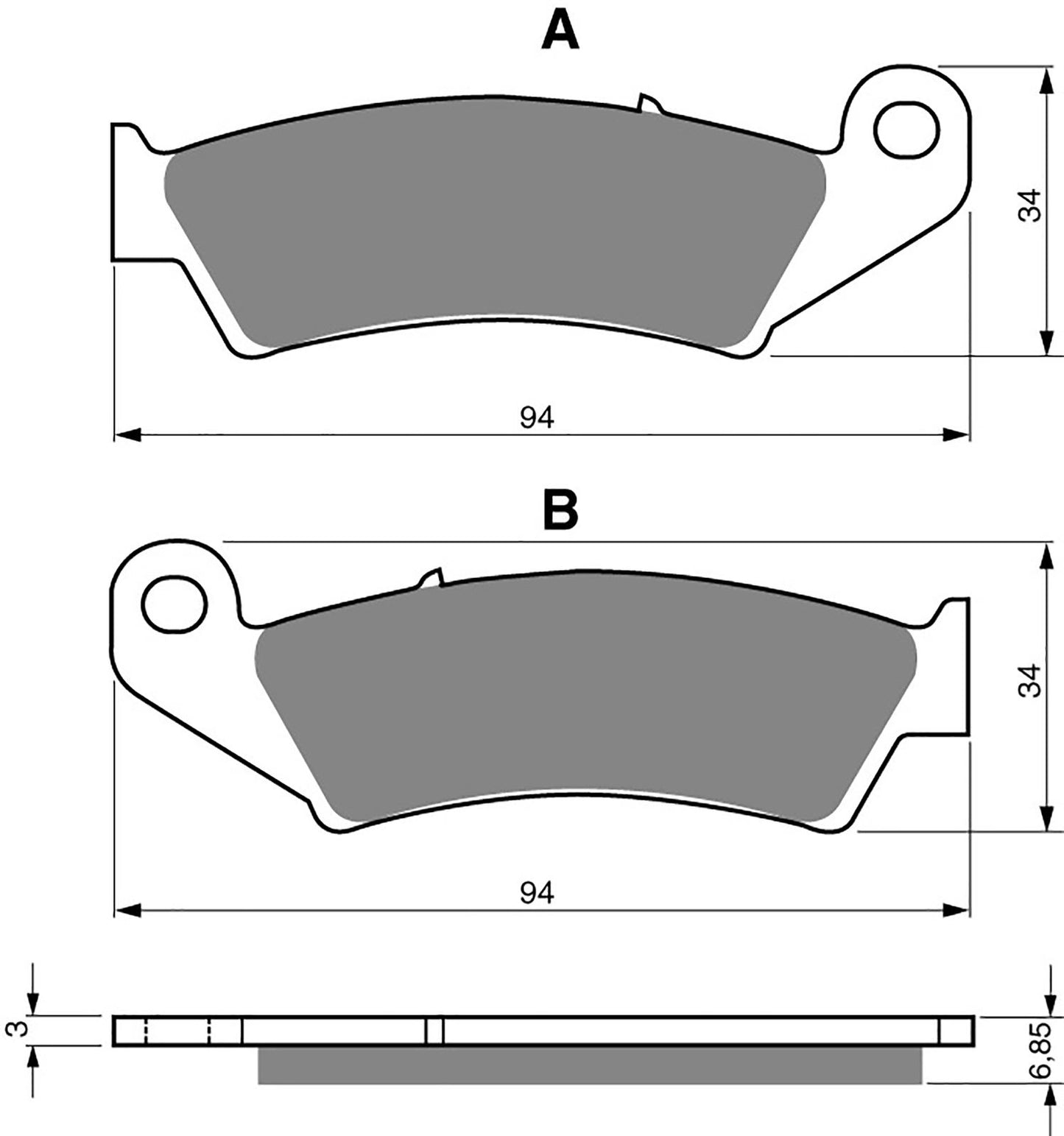Goldfren Brake Pads K5-041, VD161, FA185, FA389, FDB892, SBS694