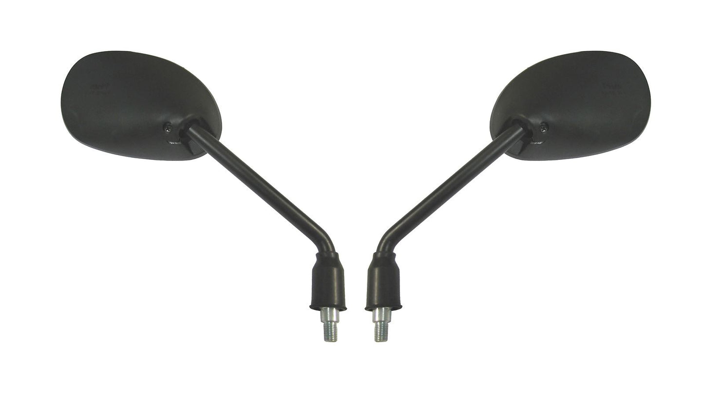 Mirrors Left & Right 10mm Black Rectangle for Honda CBF125 2009-2012 OE Ref's 88210-KWF-901 & 88220-KWF-901