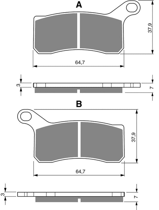 Goldfren Brake Pads S33-261, FA462, SBS866, DP989