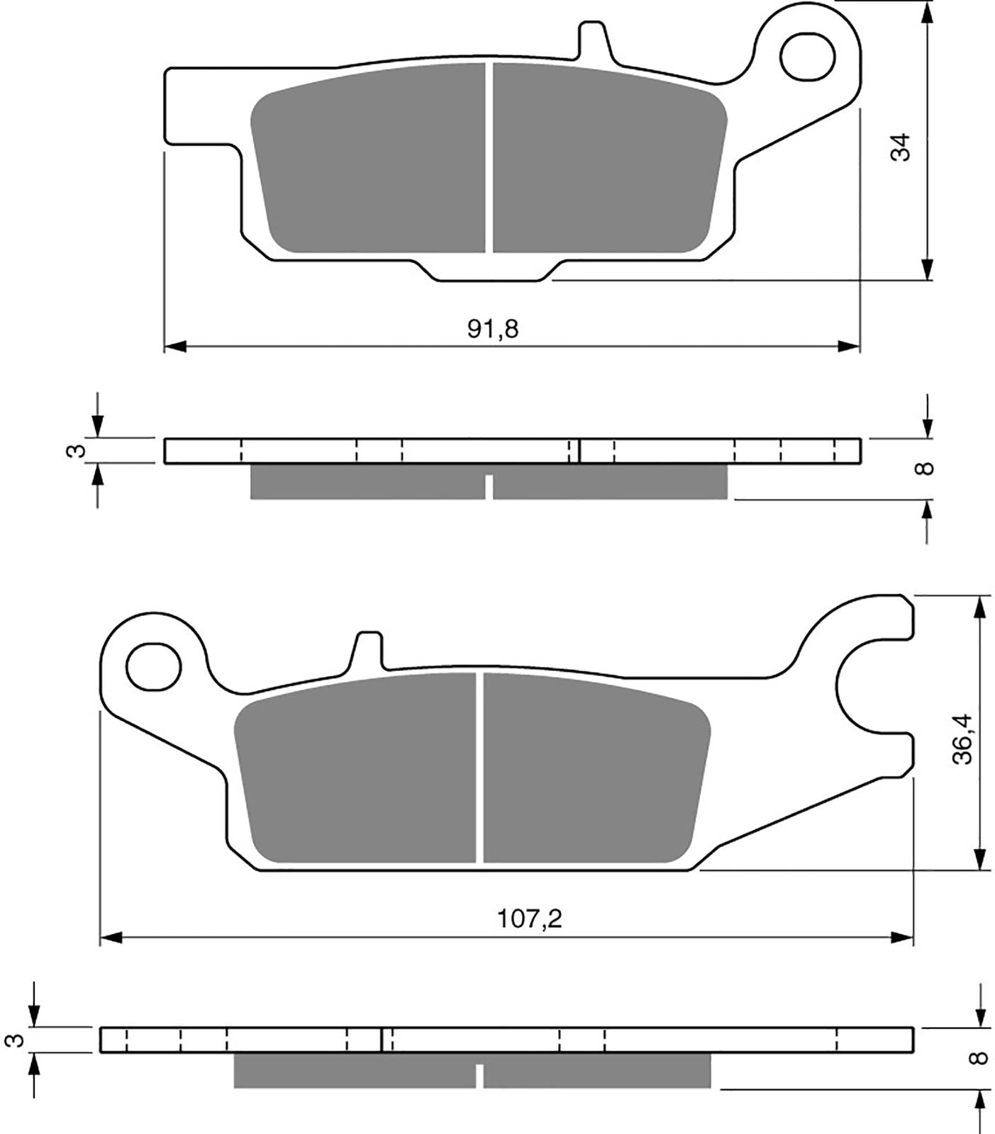 Goldfren Brake Pads AD252, FA443, VD279/2, SBS850, FDB2231