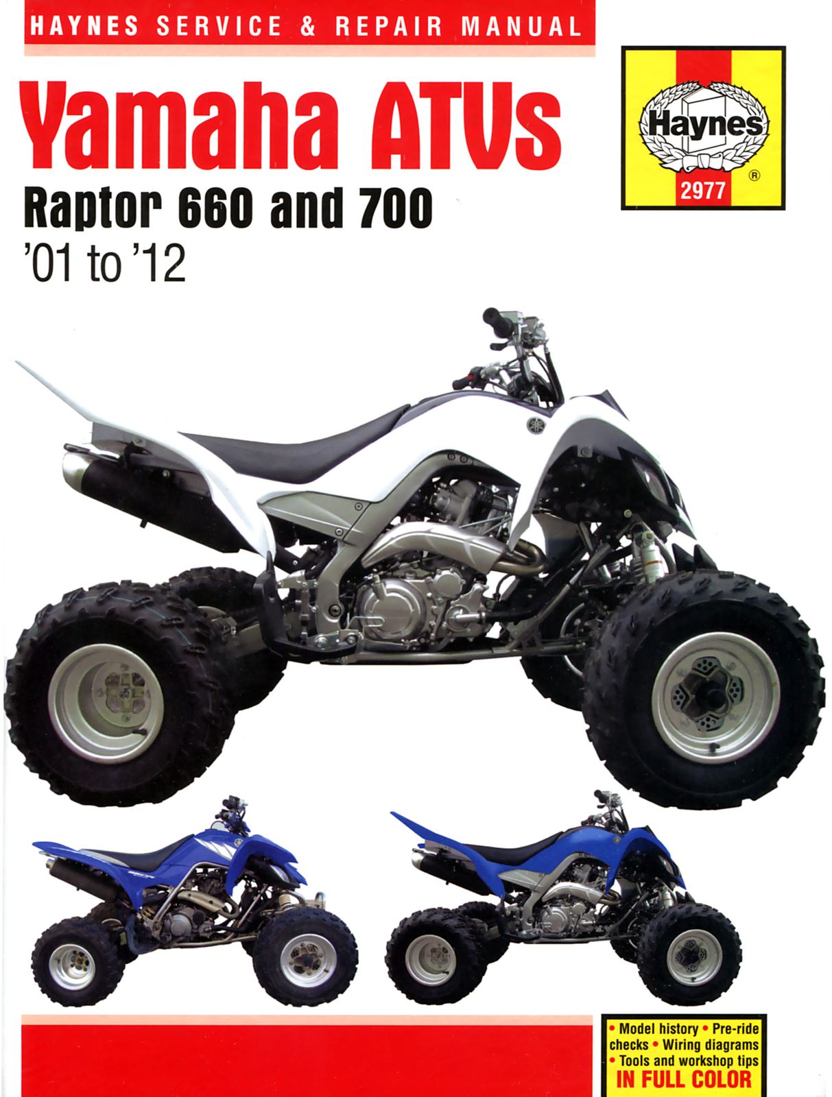 Haynes Manual Yamaha Raptor 660 & 700 ATVs 01-12