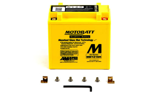 Motobatt Battery MBYZ16H 12v 17.5Ah (20Hr) CCA:240A YTX14BS YTX14LBS L:151mm x H:145mm x W:87mm