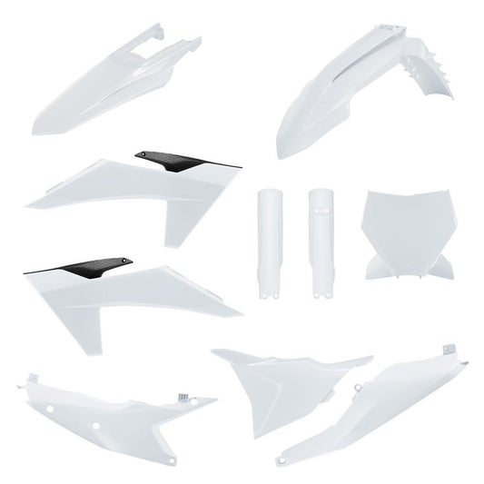 POLISPORT PLASTIC KIT + FORK GUARDS KTM SX/SX-F 2023-2024, WHITE
