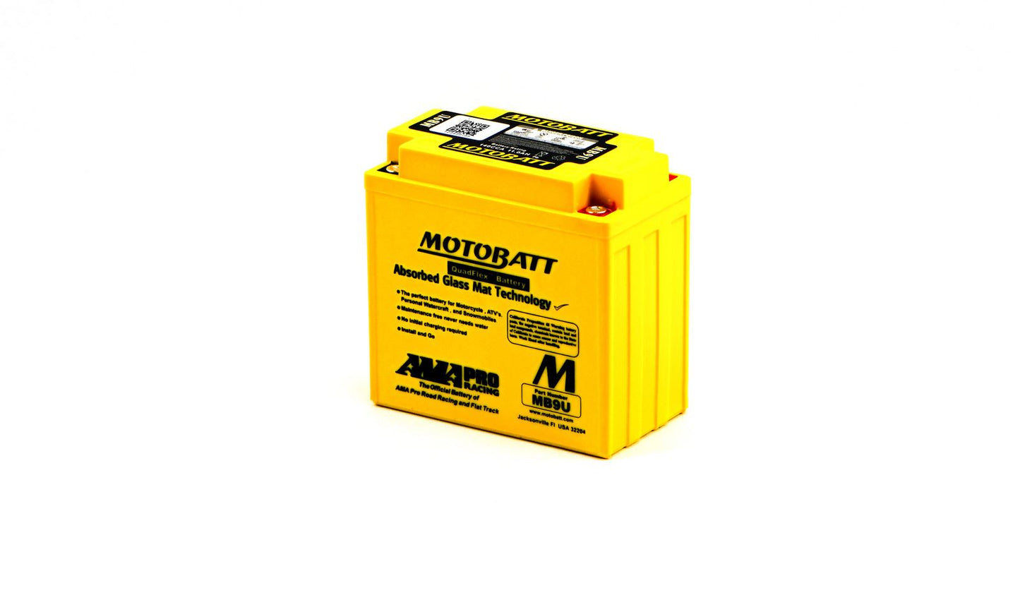 Motobatt Battery MB9U 12v 11.7Ah (20Hr) CCA:140A YB7A, YB9B, YB9LB L:136mm x H:133mm x W:76mm