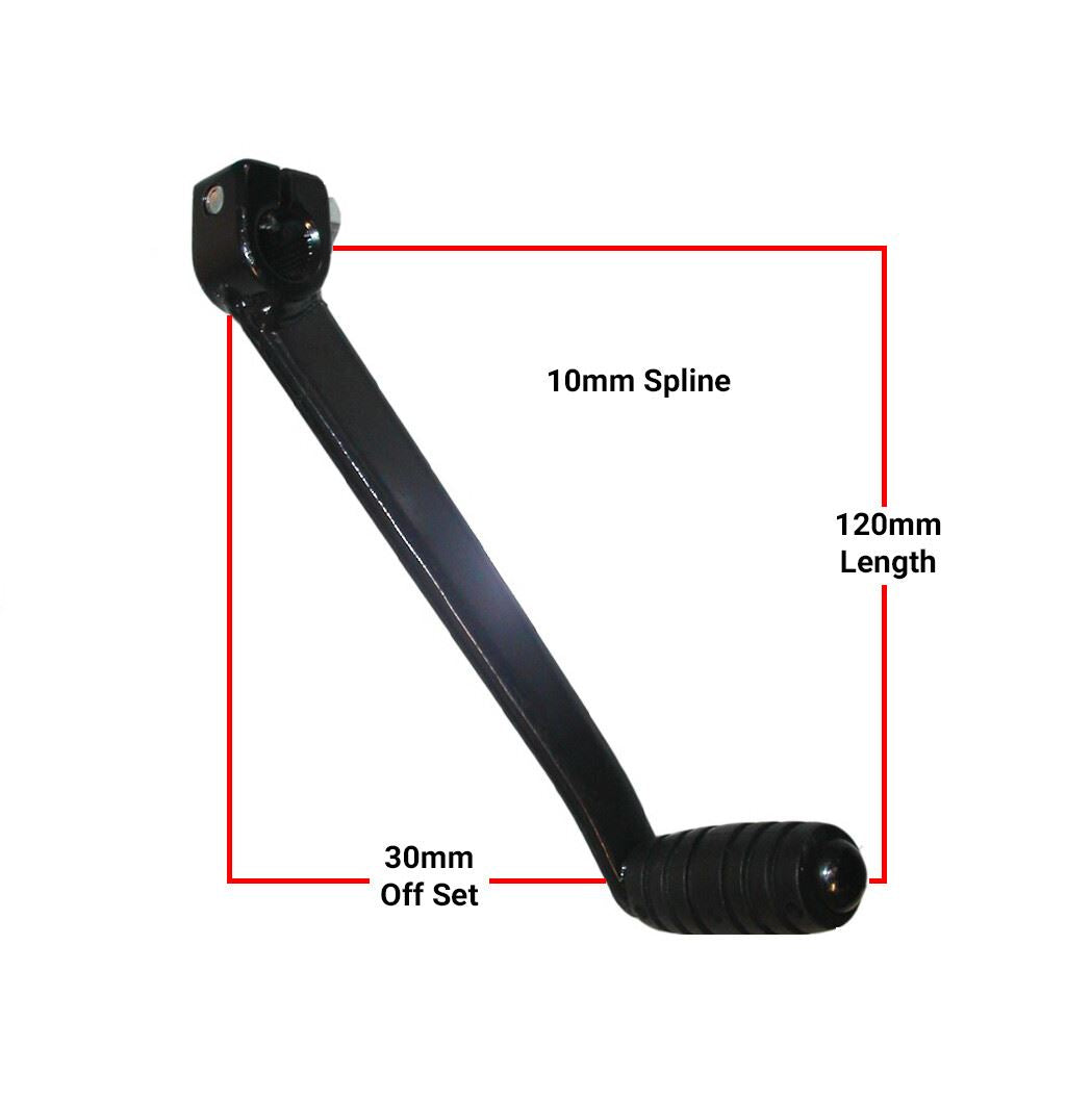 Gear Lever Honda, Kawasaki, Yamaha 5" Black Straight Lever