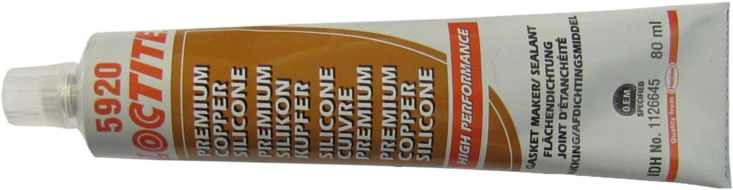 Loctite Ultra Copper, High temperature RTV Silicone Sealant Gasket Motorbike