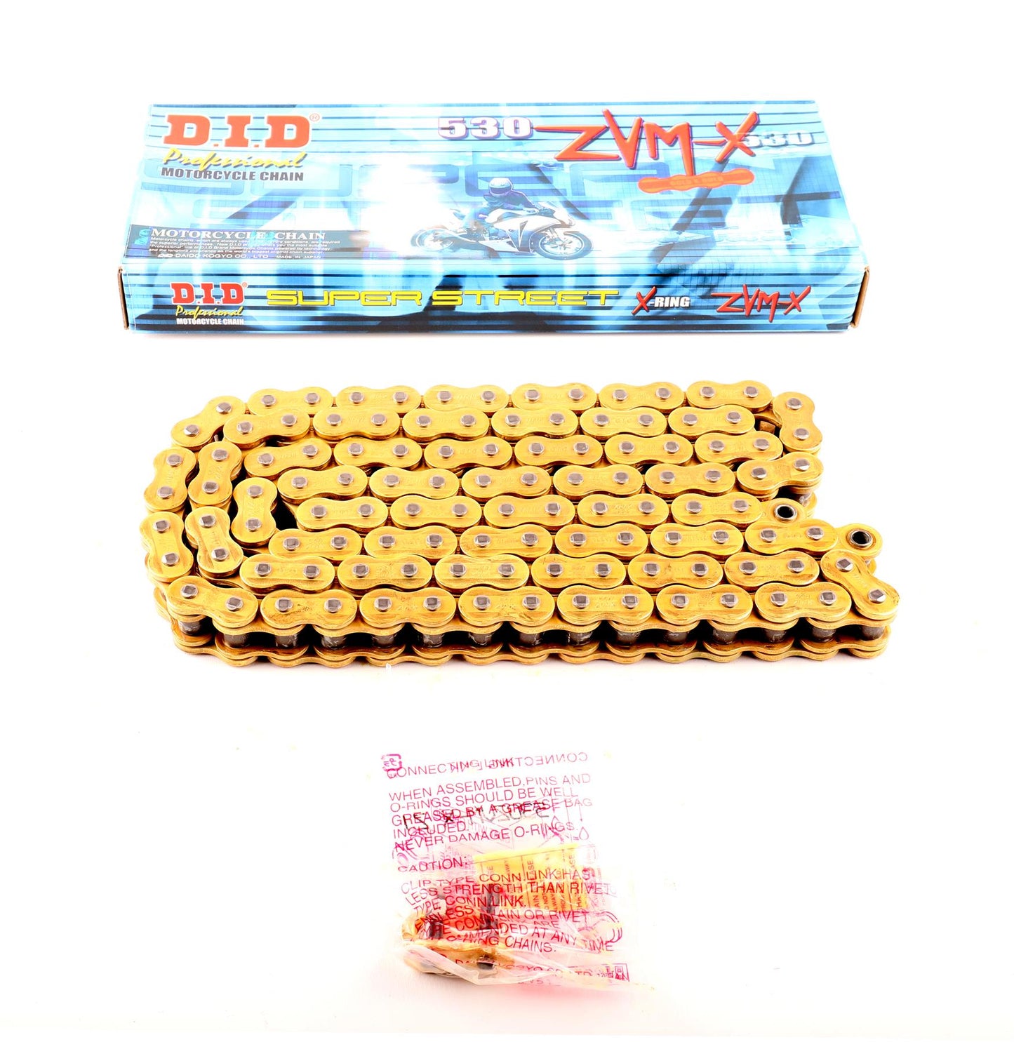 Chain DID 530ZVM-114 X-Ring Heavy Duty(Gold)