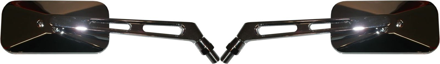 Mirrors 10mm Chrome Rectangle Left & Right