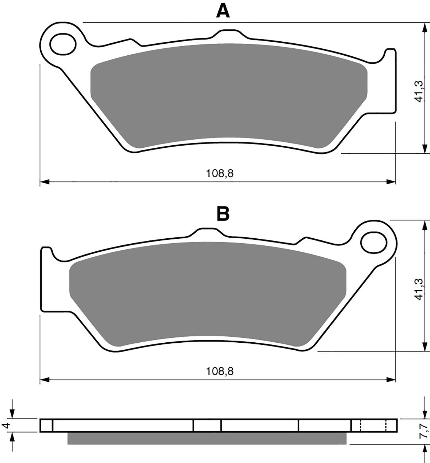Goldfren Brake Pads S33-106, VD958, FA209, FDB2006, SBS674
