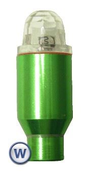 Valve Caps Plastic Wheelflea Multicolour Green Case (Pair)