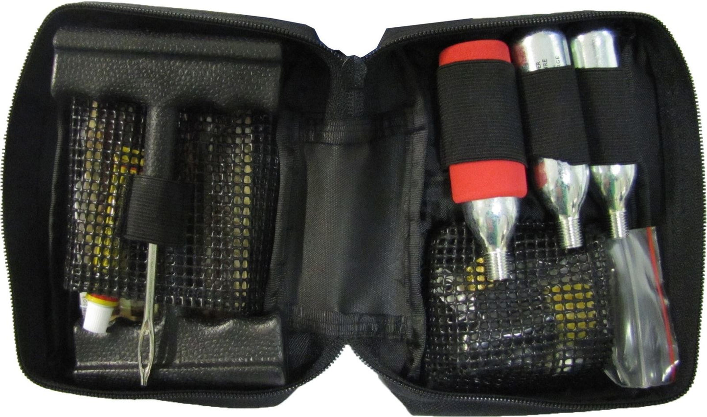 Tyre Tubeless Repair Kit Cannistor with CO2 Gas Cylinder Puncture
