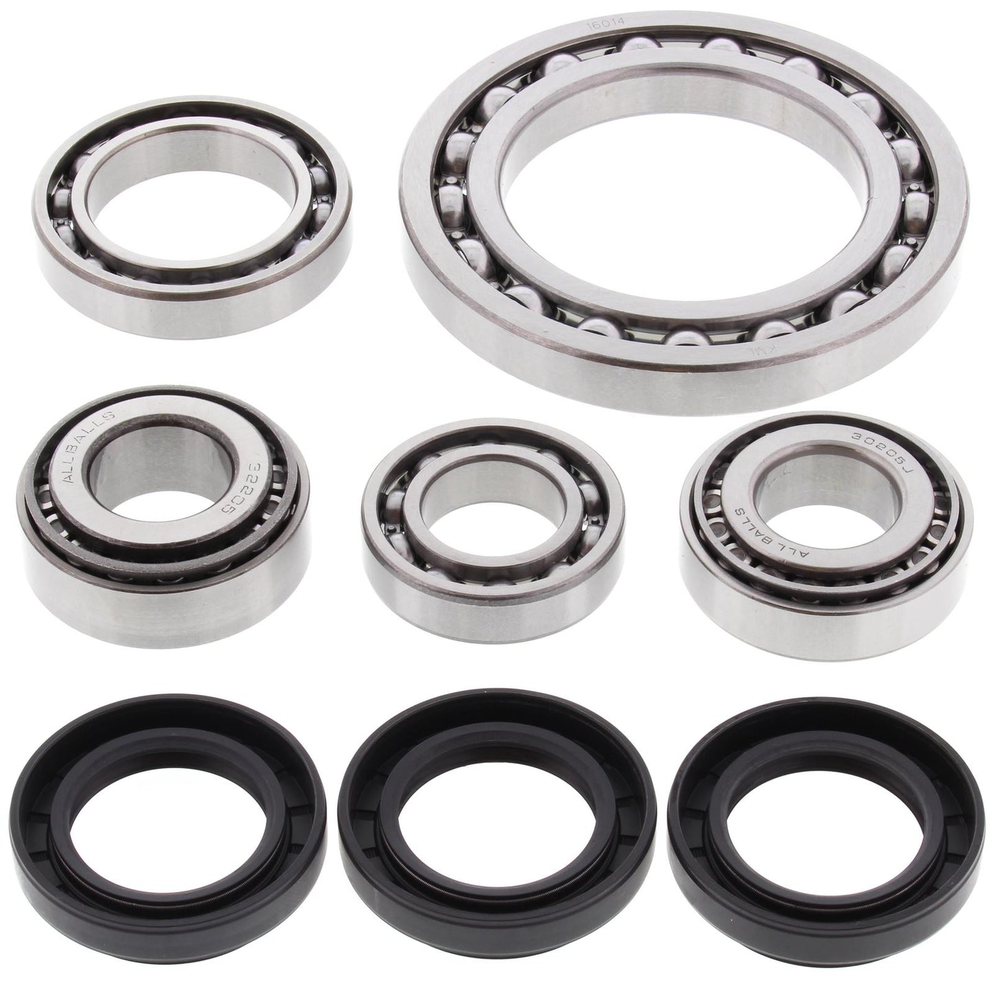 Differential Bearing and Seal Kit Front Arctic Cat 250 4x4 01-02, 300 4x4 98-01, 400 4x4 98-00, 400 4x4 w/MT 2001, 454 4x4 96-98, 500 4x4 98-99, 500 4x4 w/AT 00-01, 500 4x4 w/MT 00-01, Suzuki LT-4WD 250 Quad Runner 87-98, LT-A500F Quad Master Aut