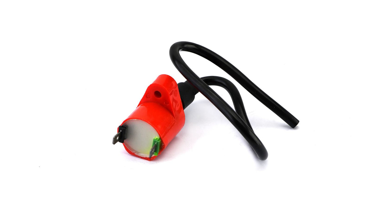 Ignition Coil 6v or 12v CDI Single 2 Spades (Red) (P: 0.3Oh, S: 2.20KOh)