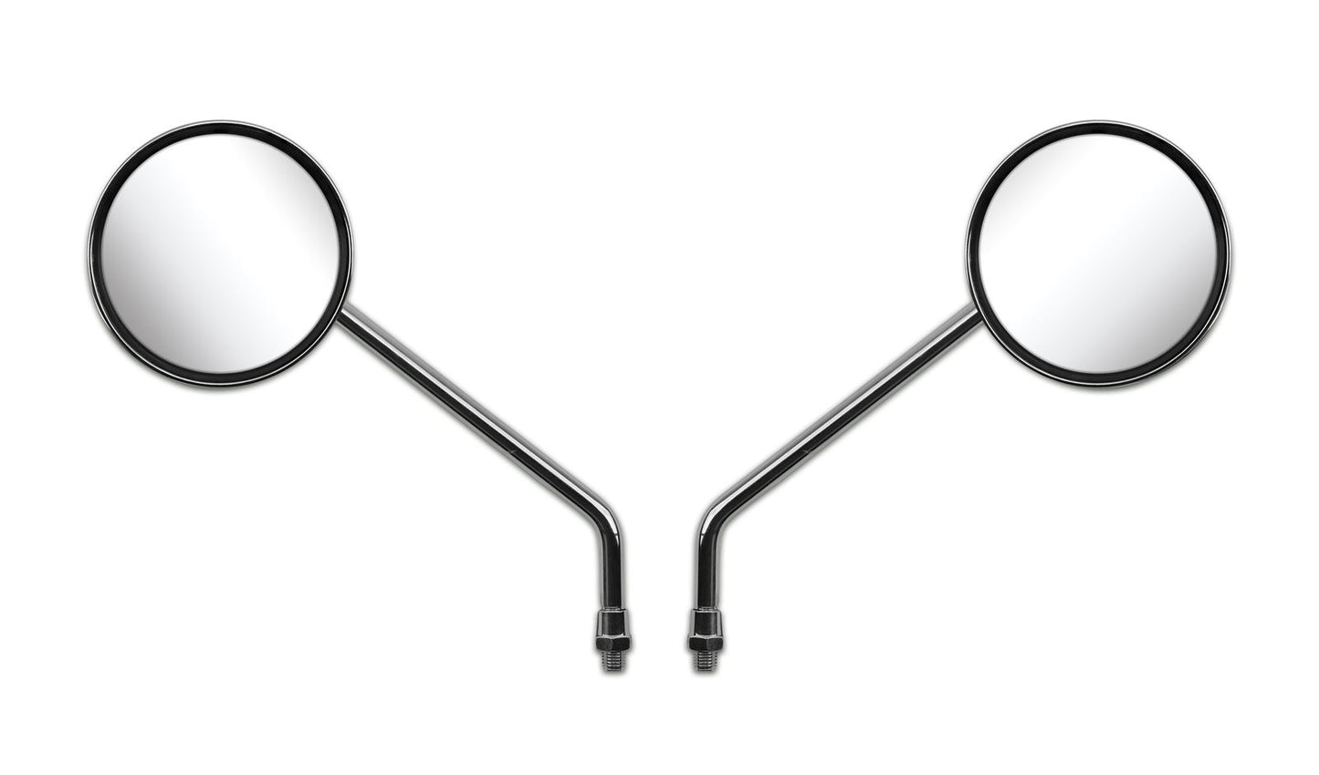 Mirror Left & Right 10mm Chrome Round Yamaha Thread