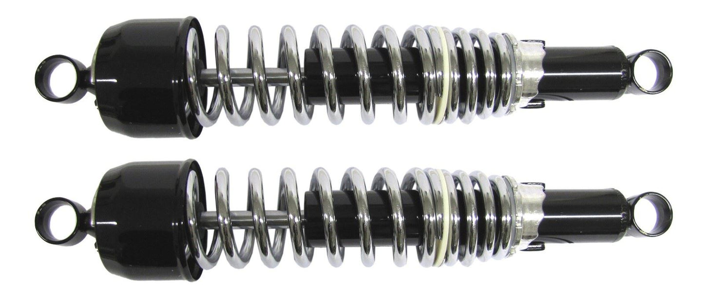 Shocks 365mm Pin+Pin Black Ca p Chrome Spring (Type 2) (Pair)