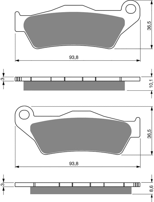 Goldfren Brake Pads AD292, FA363, SBS742, FDB2039