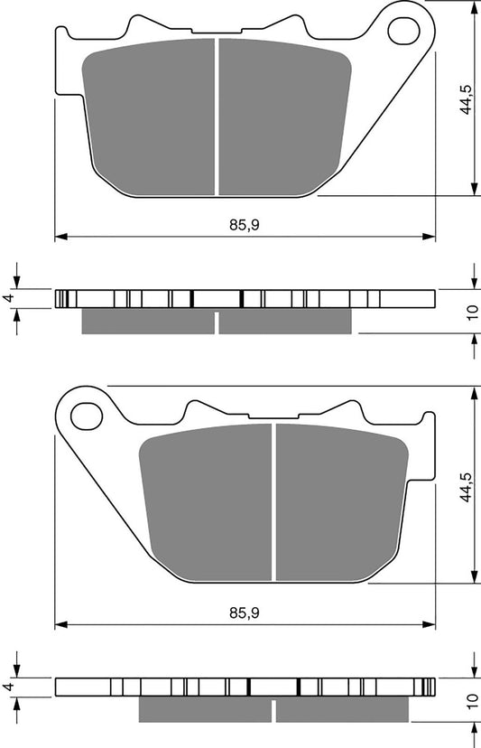 Goldfren Brake Pads S33-274 FA387, VD9010, SBS808, FDB2180, DP949
