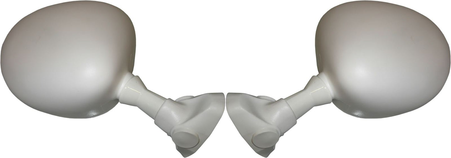 Mirrors Fairing White Round Left & Right YZF, FZR 47mm Centre