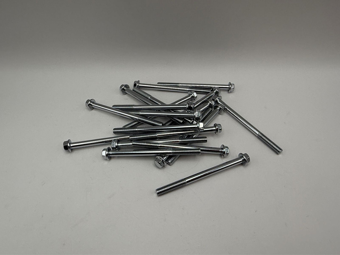Bolts Flanged Chrome Hexagon M6 x 75mm x 1.00mm Pitch (8mm Head)