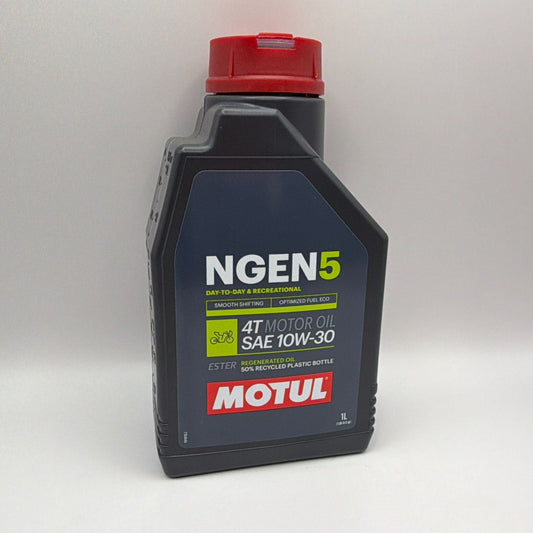 Motul NGEN 5 10w30 4T Next Generation Sustainable Ester Base Synthetic Blend (Upto 75% High Grade Regenerated Oils) API SP, JASO MA2 (2023) (12)