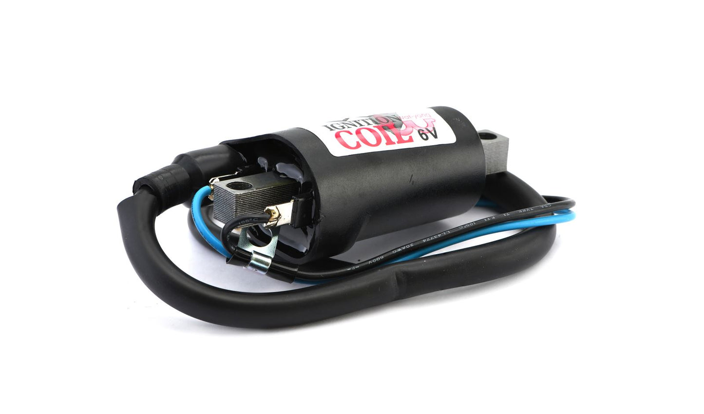 Ignition Coil 6v DC 2 Wires (90mm Centres) (P: 1.5Oh, S: 9.8KOh)