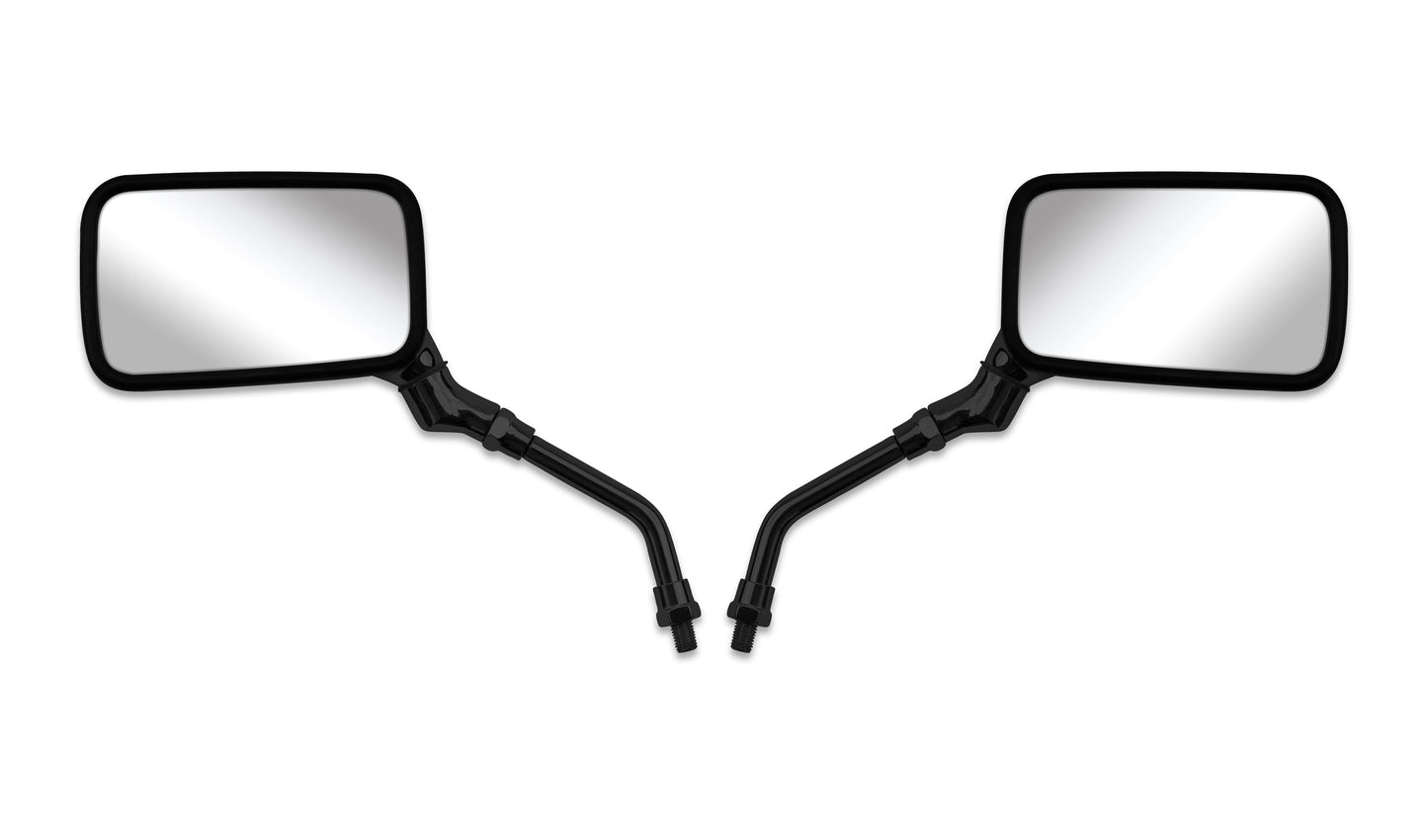 Mirrors Left & Right 10mm Black Rectangle Yamaha Thread