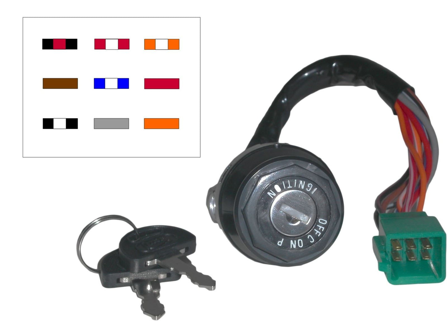 Ignition Switch Suzuki TS50X, TS100ER 84-94 (9 Wires)