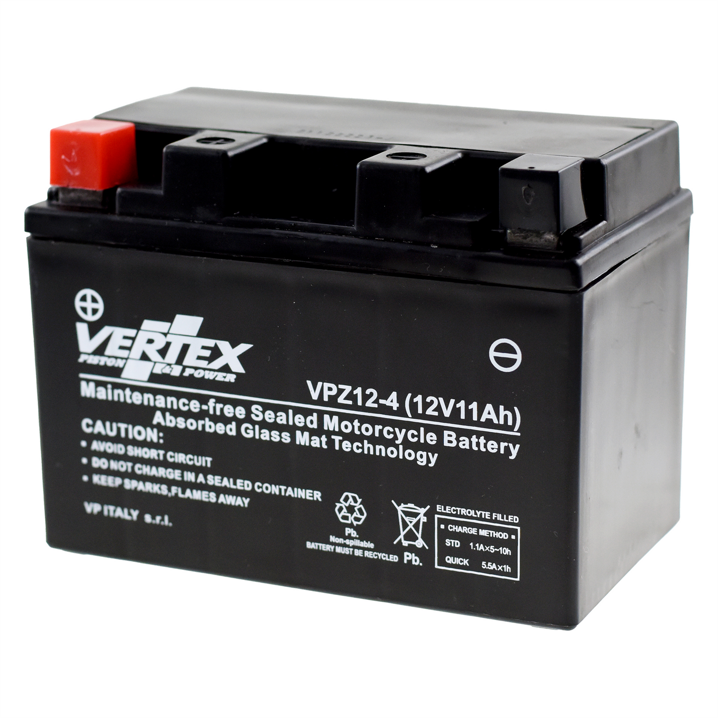 Vertex VPZ12-4 Battery replaces CTZ12-S (L:151 mm x W:87 mm x H:110 mm)
