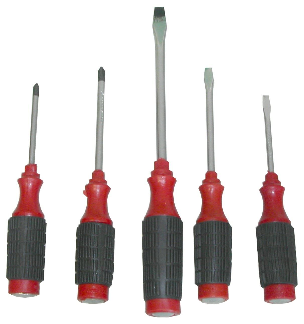 Screwdriver Set 5 Piece which includes 2 Philips & 3 Flat (Per 5)