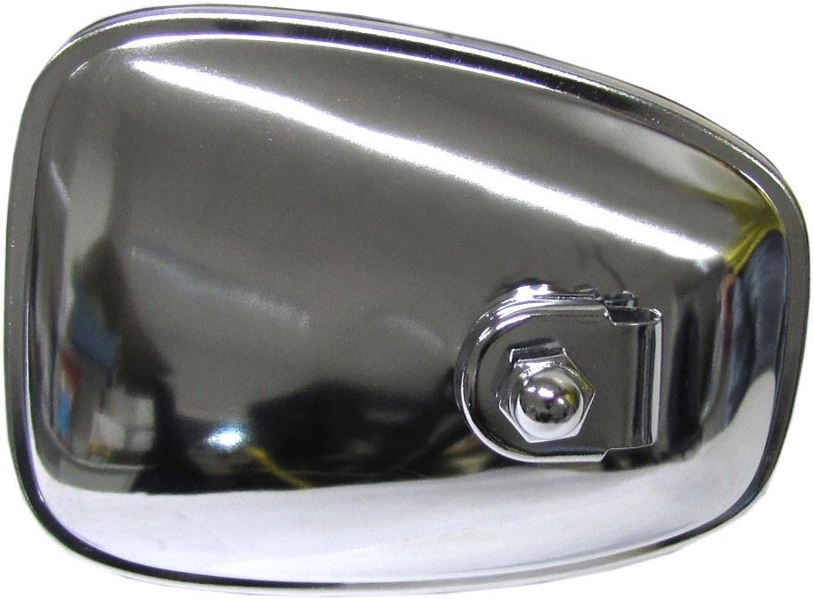 Mirror Left or Right Chrome Square ideal for Lambretta, Vespa (Clamp on the Back)