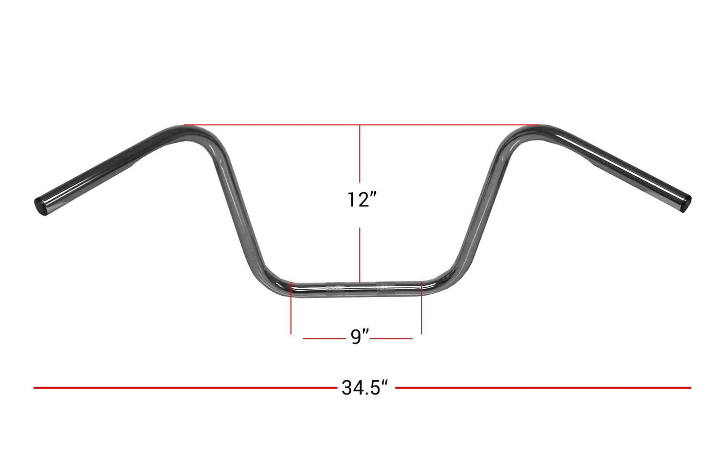 Handlebar 1'' Chrome 13'' Rise With Dimples