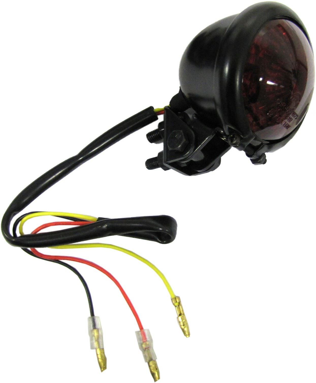 Complete Taillight Mini Bates Style Black with LED