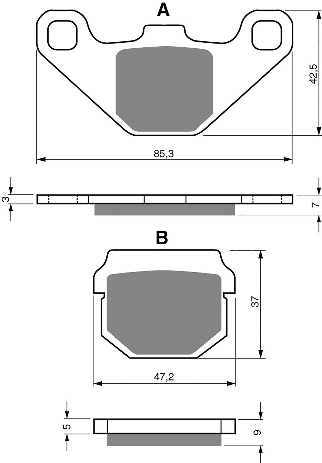 Goldfren Brake Pads AD047, VD339, VD342, VD442, FA83, FDB313, SBS544, AD042