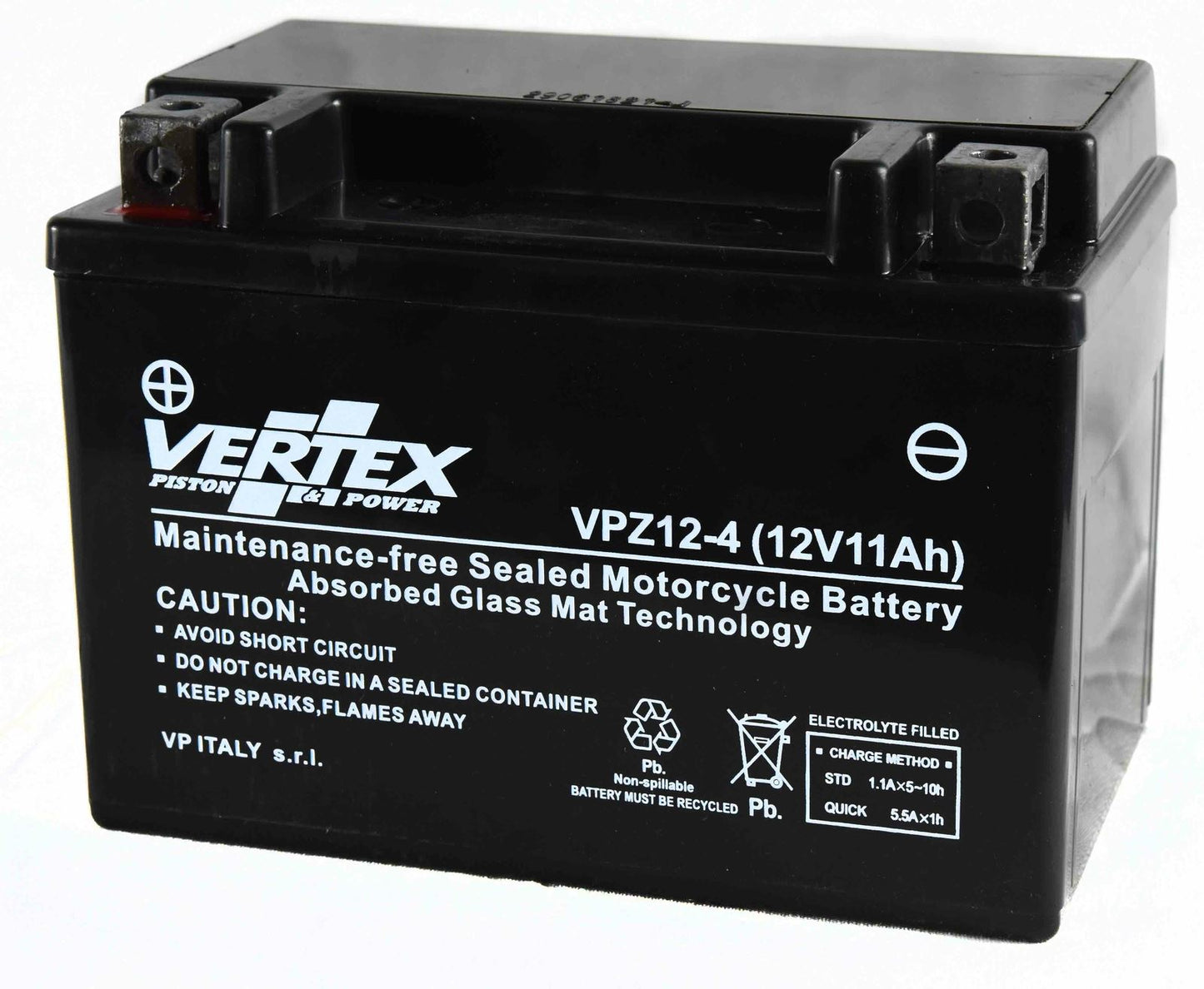 Vertex VPZ12-4 Battery replaces CTZ12-S (L:151 mm x W:87 mm x H:110 mm)