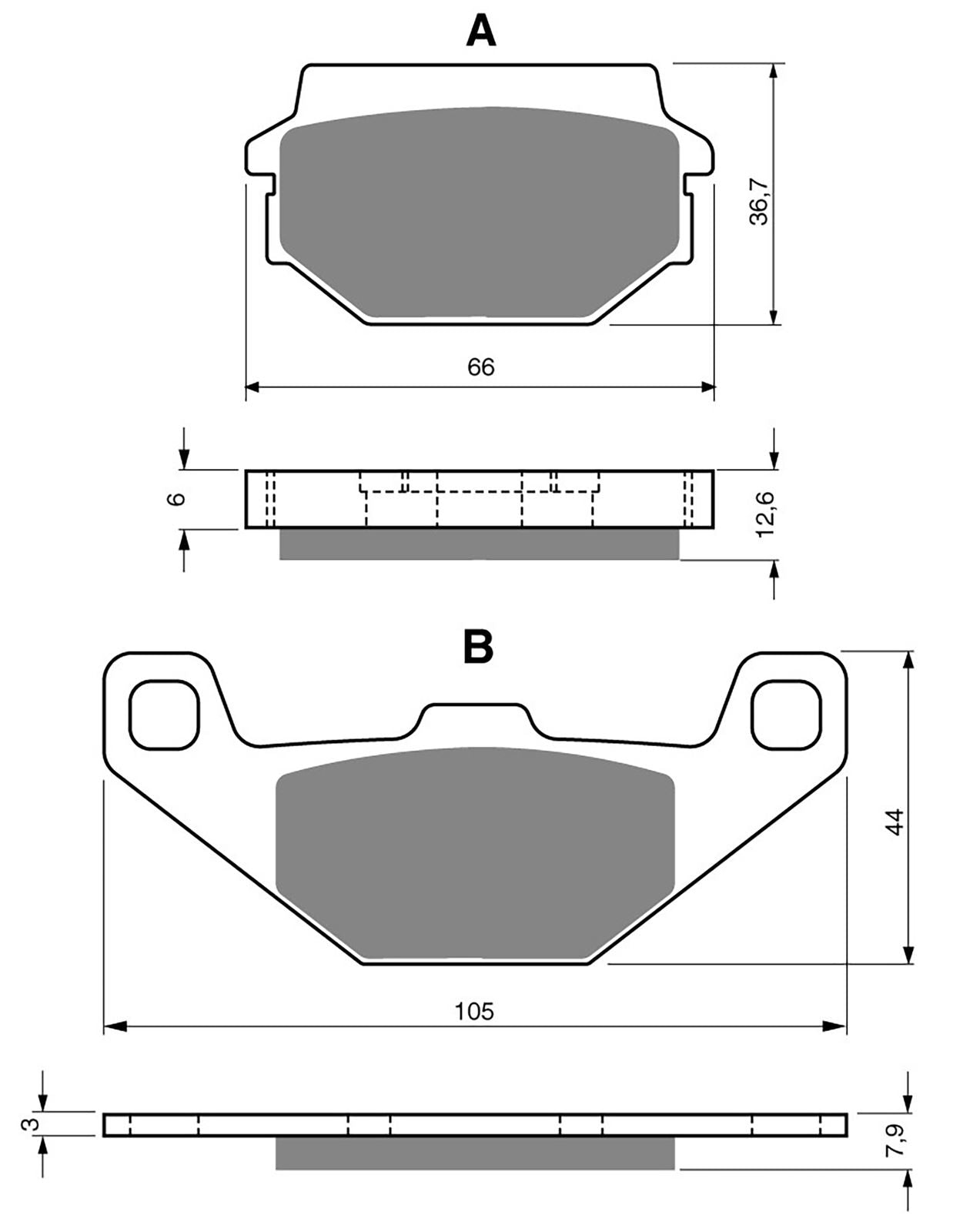 Goldfren Brake Pads AD237, FA297, VD9019, SBS745, FDB2129