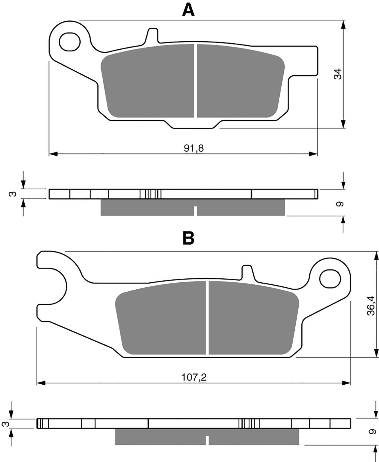 Goldfren Brake Pads AD256, FA446, VD278, SBS851, FDB2232