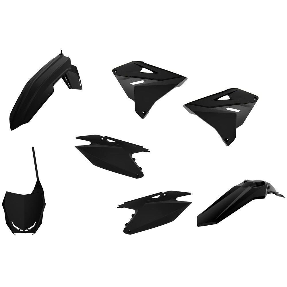 POLISPORT PLASTIC KIT SUZUKI RM125/250 2001-2008, RM-Z 2022 RESTYLING/BLACK